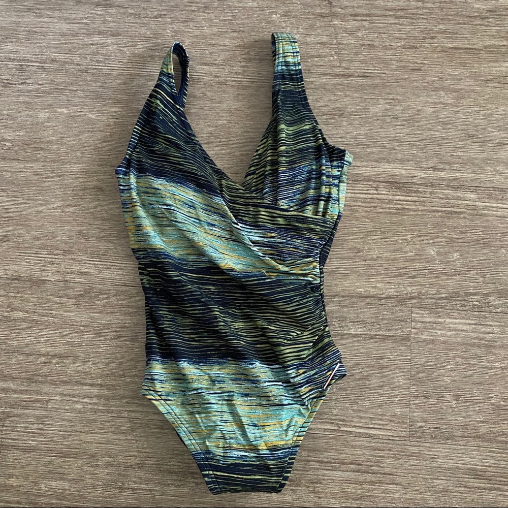 Vince Camuto Surplus Wrap One Piece Swimsuit
